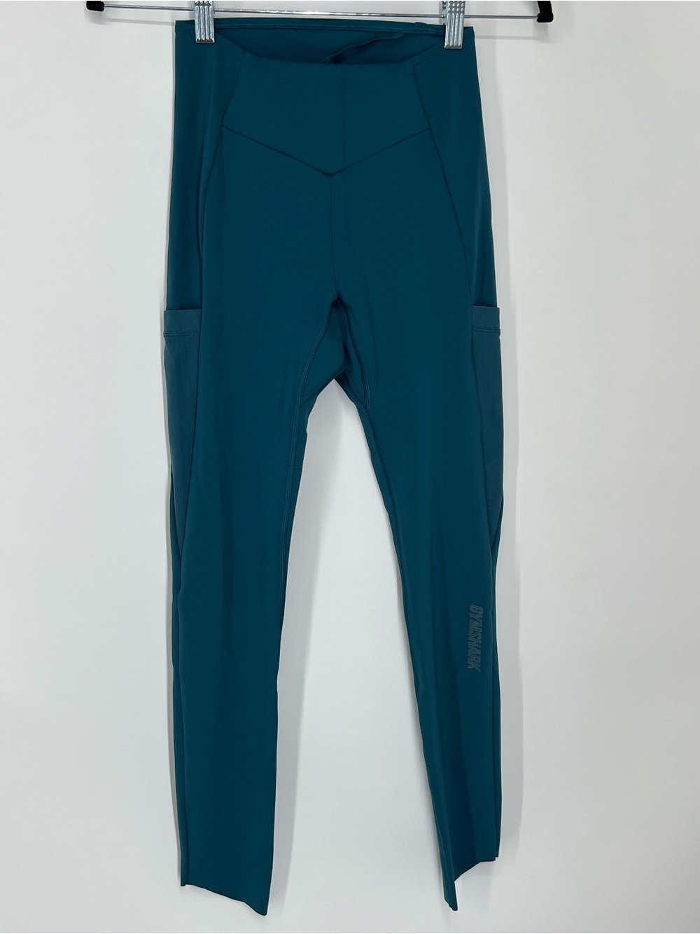 GYMSHARK Teal Active Leggings with Side Pockets